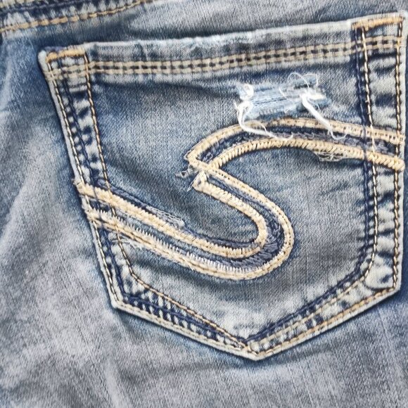 Silver Jeans Suki Mid short denim blue women's size W26/L4 - Picture 9 of 16